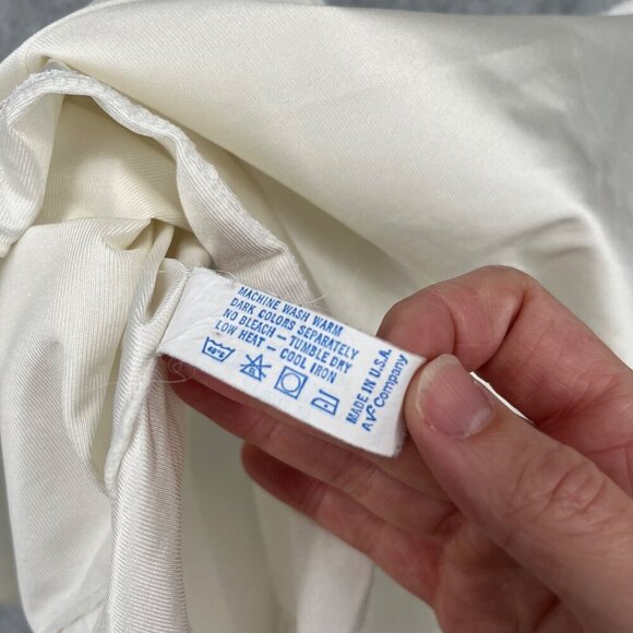 Vanity Fair VTG Slip Cami Top Size L Ivory White Lace Trim Dainty Made in USA - Picture 8 of 12